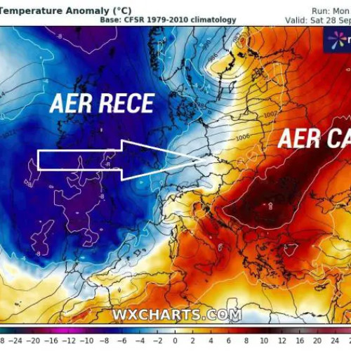 Furtuna Ashley aduce aer polar în România duminica aceasta