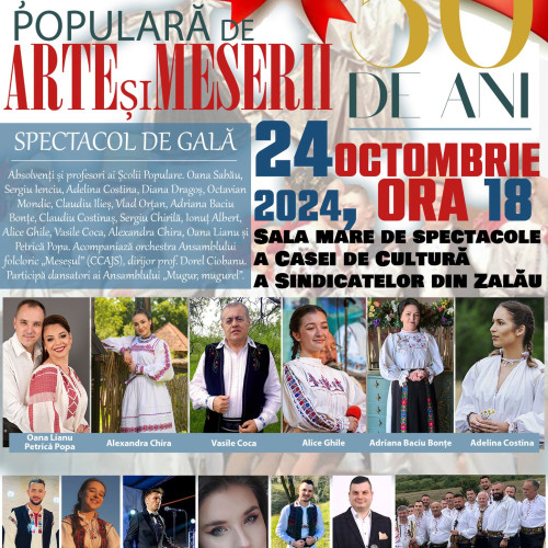 Spectacol aniversar de 50 de ani la Școala Populară de Arte și Meserii din Zalău