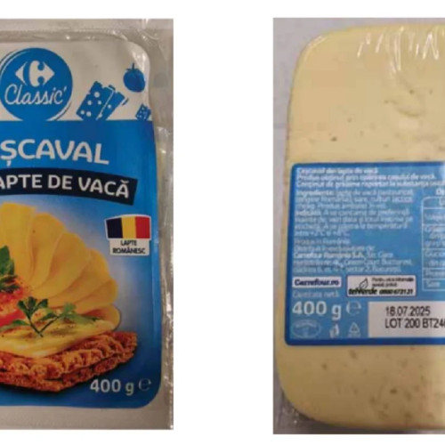 Retragerea &quot;Cascavalului din lapte de vaca&quot; din magazinele Carrefour din cauza bacteriei Listeria