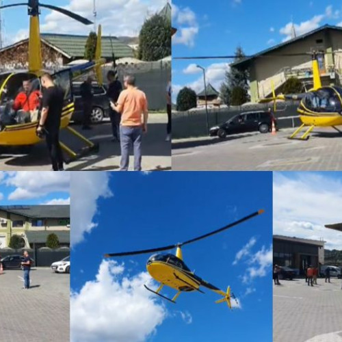 Un elicopter american a aterizat într-o benzinărie din Curtea de Argeș pentru a alimenta, în timp ce prețul benzinei este mai mic decât în Germania.