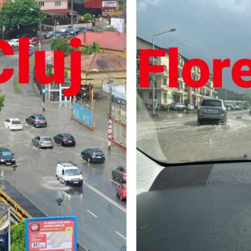 Cea mai puternică ploaie din ultimii 10 ani a făcut prăpăd în Cluj și Florești (foto&VIDEO)